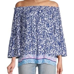 Lilly Pulitzer Nevie Top Krillin It Navy Size XS